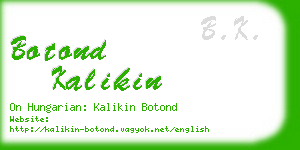 botond kalikin business card